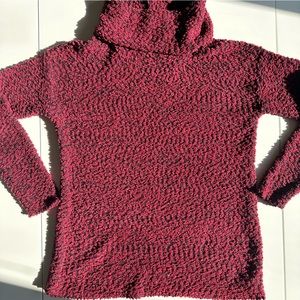 Maroon and Black Jessica Simpson Turtle Neck Sweater, Size M